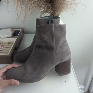 LOFT gray suede booties